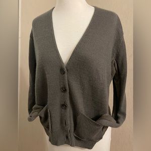 Inhabit gray sweater Cashmere/ linen size P cardigan sweater
